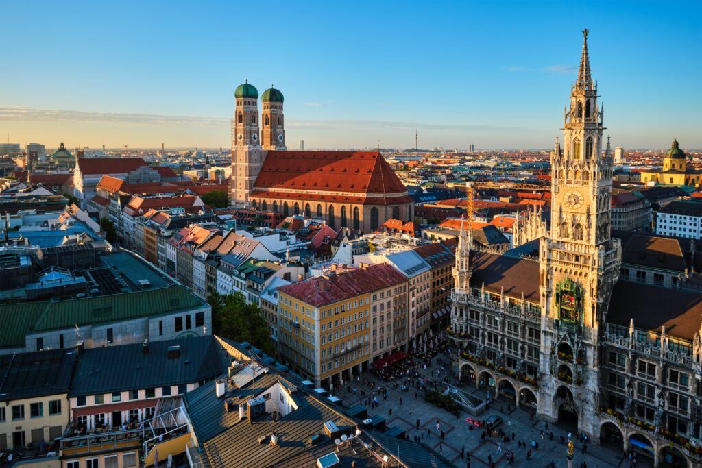 The City Guide to Munich: A view of the skyline and the New Town Hall